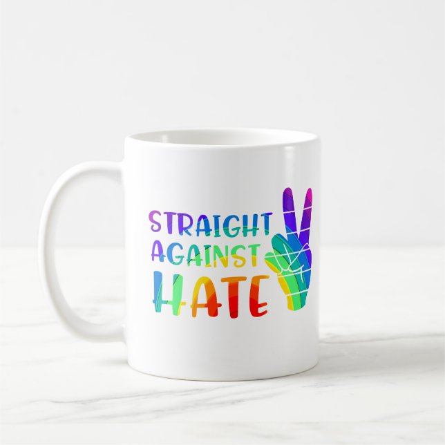 Rakt mot Hate - Pridet HBT-TQ+ Ally Kaffemugg (Vänster)