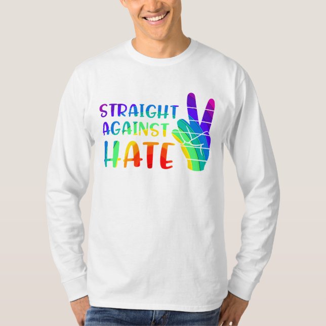 Rakt mot Hate - Pridet HBT-TQ+ Ally T Shirt (Framsida)