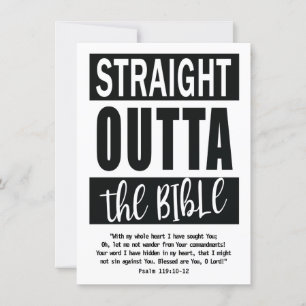 RAKT OUTTA BIBLE Bookmark Christian Study Aid Kort