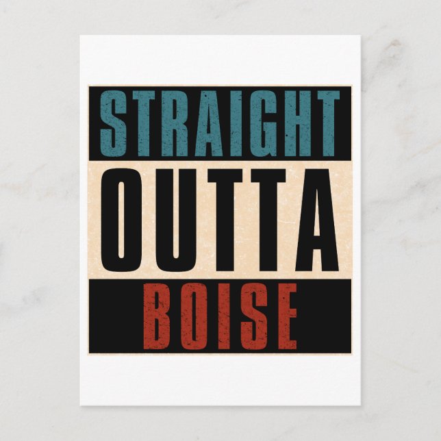 Rakt Outta Boise Idaho ID Vykort (Framsida)