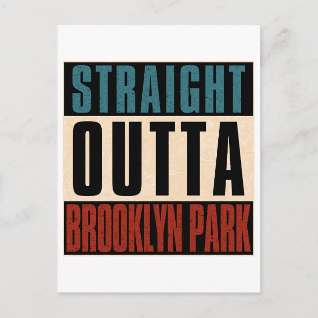Rakt Outta Brooklyn Park Minnesota MN Vykort (Framsida)
