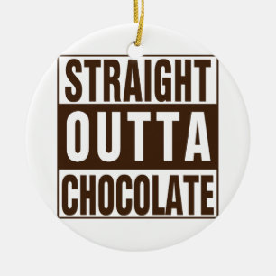 Rakt Outta Brown Chocolate Julgransprydnad Keramik