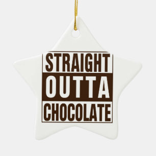 Rakt Outta Brown Chocolate Julgransprydnad Keramik