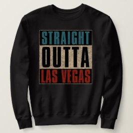 Rakt Outta Las Vegas Nevada NV Lång Ärmad Tröja