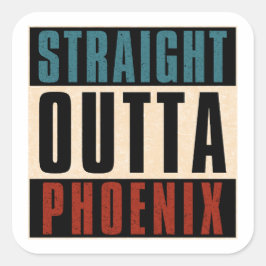 Rakt Outta Phoenix Arizona AZ USA Fyrkantigt Klistermärke
