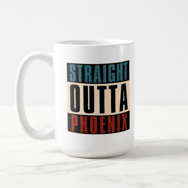 Rakt Outta Phoenix Arizona AZ USA Kaffemugg (Vänster)