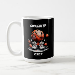Rakt på basketspelaren kaffemugg