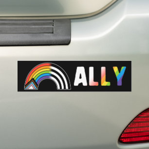 Rakt Pride för förlopp för HBT Ally-Flagga för Fl Bildekal