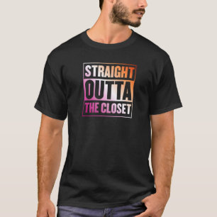 Rakt Pridet för Lesbisken Closet Aesthetic T Shirt