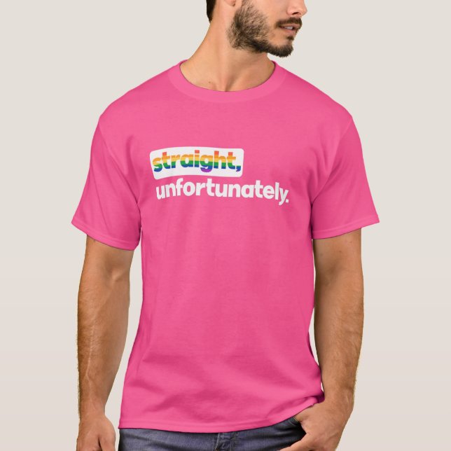 Rakt Regnbåge Pride Ally Sh Irt L T Shirt (Framsida)