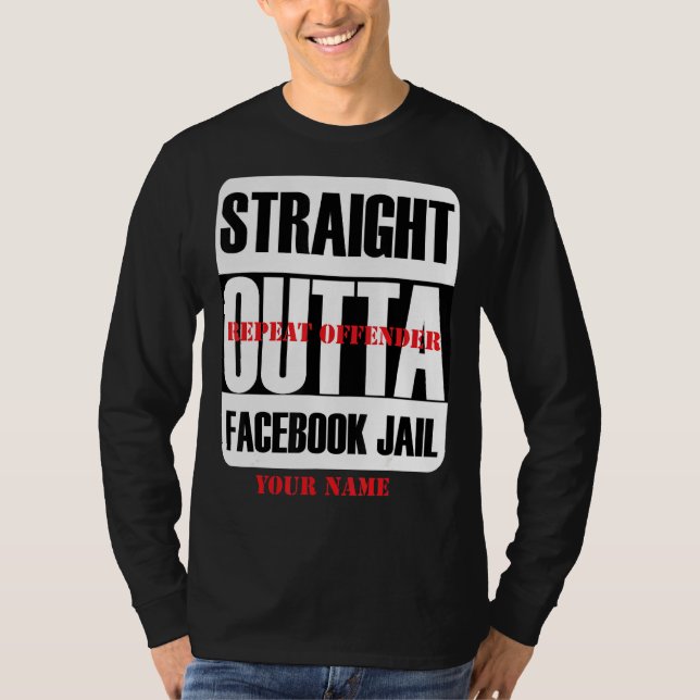 Rakt startdatum för Social-nätverkets Jail Repeat  T Shirt (Framsida)