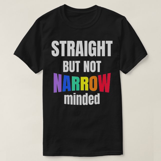 Rakt stöd för LGBQ men inte begränsat stöd för LGB T Shirt (Design framsida)