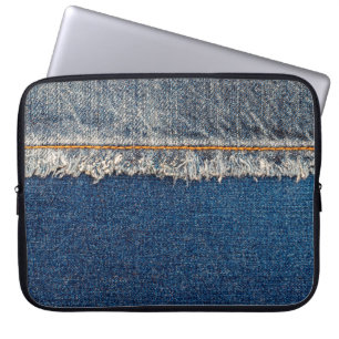 Rakt stygn med orange vid blekt den laptop fodral