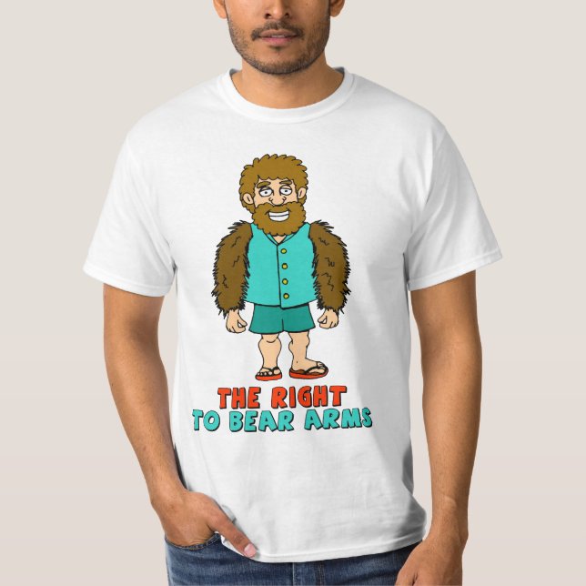 Rakt till björnärmar t-shirt (Framsida)