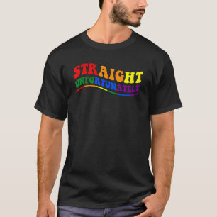 Rakt tyvärr Lgbtq-Pridet Regnbåge T Shirt