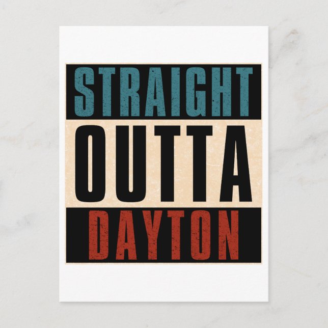 Räkt ut från Dayton Ohio OH Vykort (Framsida)