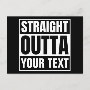 RAKT UT UR Anpassad Text Personlig Nyhet Vykort
