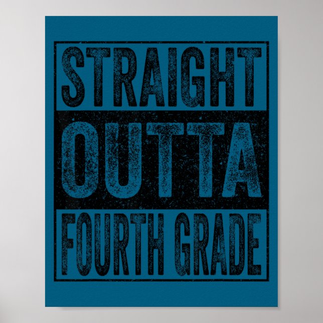 Rakt ut ur fjärde klass, klass 2026 examen poster (Framsidan)