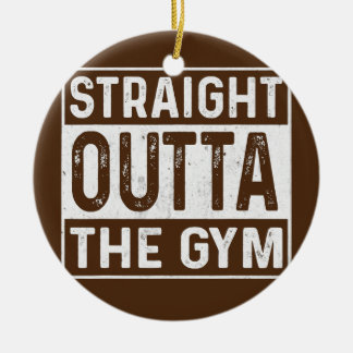 Rakt utanför Gym Fitness Bodybuilding Julgransprydnad Keramik