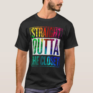 Rakt utanför stängningsområdet LGBT Gay pride T Shirt