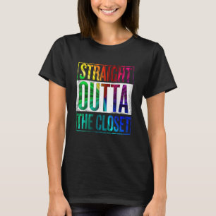 Rakt utanför stängningsområdet LGBT Gay pride T Shirt