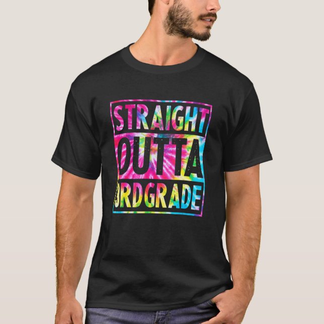 Rakt utanför tredje Klass Tie Dye Underbara Studen T Shirt (Framsida)