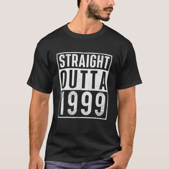 Rakt utbrott 1999 Åldersfödelsedag T Shirt (Framsida)