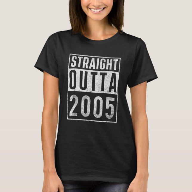 Rakt utbrott 2005 Födelsedatum T Shirt (Framsida)