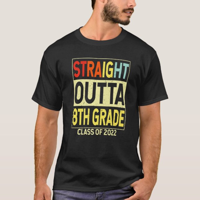 Rakt utdrag 8:e Klass-nuny Studenten 8:e T Shirt (Framsida)