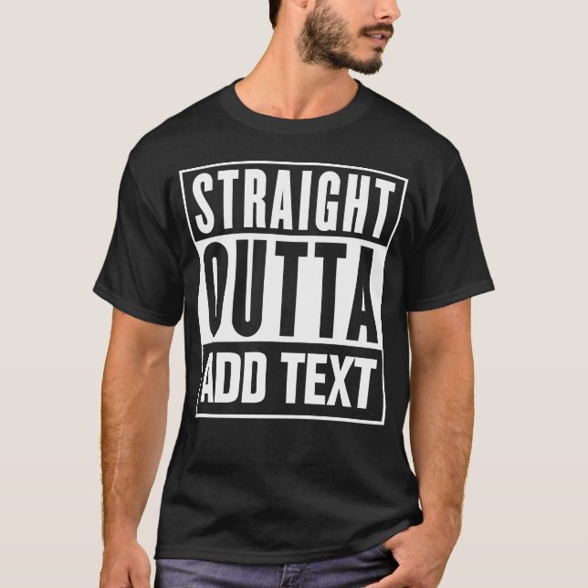 Rakt utdrag - lägg till din egen text här t shirt (Framsida)