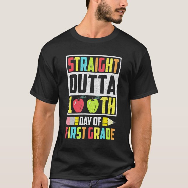 Rakt utfall 100 dagar första Klass T Shirt (Framsida)