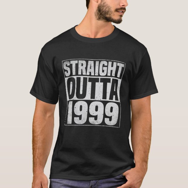 Rakt utfall 1999 22 år gammal 22:a födelsedagen t shirt (Framsida)