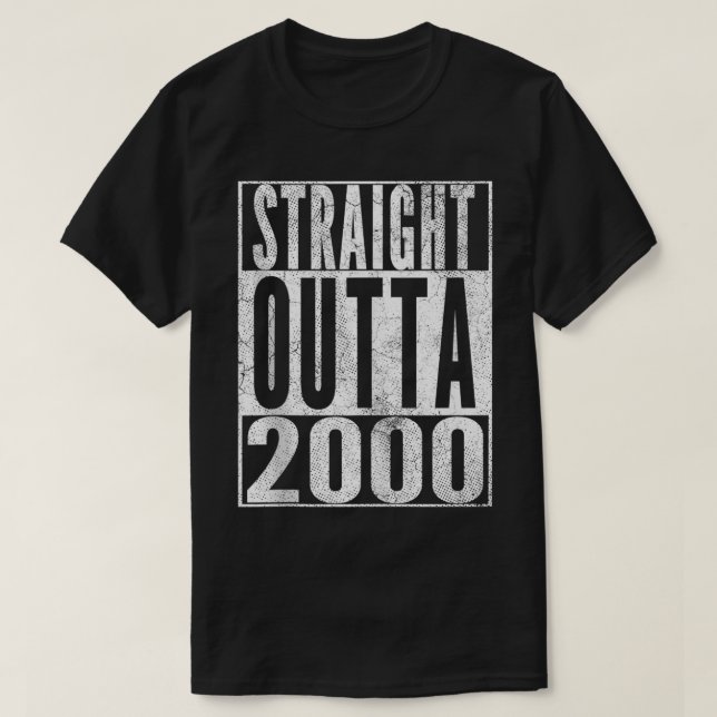 Rakt utfall 2000 22:a födelsedagspresent 22 år O T Shirt (Design framsida)