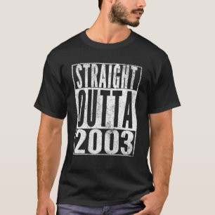 Rakt utfall 2003 20:e födelsedagspresent 20 år t shirt