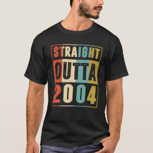 Rakt utfall 2004 19 år gammal 19:e födelsedagen t shirt