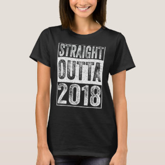 Rakt utfall 2018 4 års ålder Vintage 4:e födelseda T Shirt