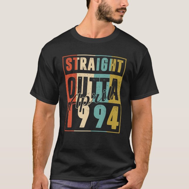 Rakt utfall april 1994 Retro 26 år gammal 26:e T Shirt (Framsida)