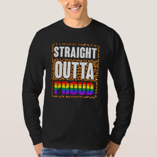 Rakt utfall av proud lgbt Färg utanför stängslet R T Shirt
