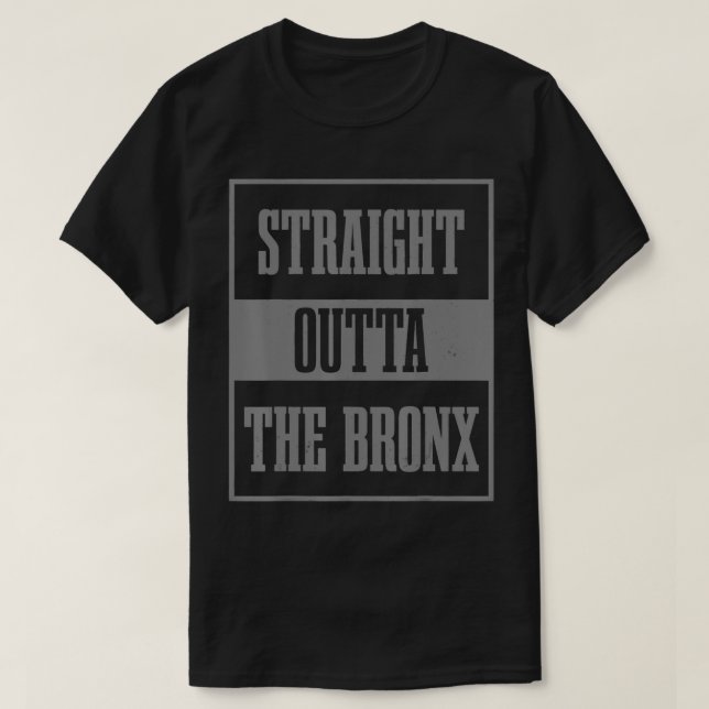 Rakt utfall Bronx NY NYC New York City Vint T Shirt (Design framsida)