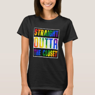 Rakt utkast av det slutna regnbågslGBT Gay pride M T Shirt