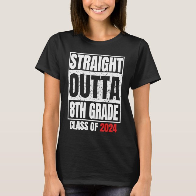 Rakt utlopp 8:e Klass Studenten åttonde Klass C T Shirt (Framsida)