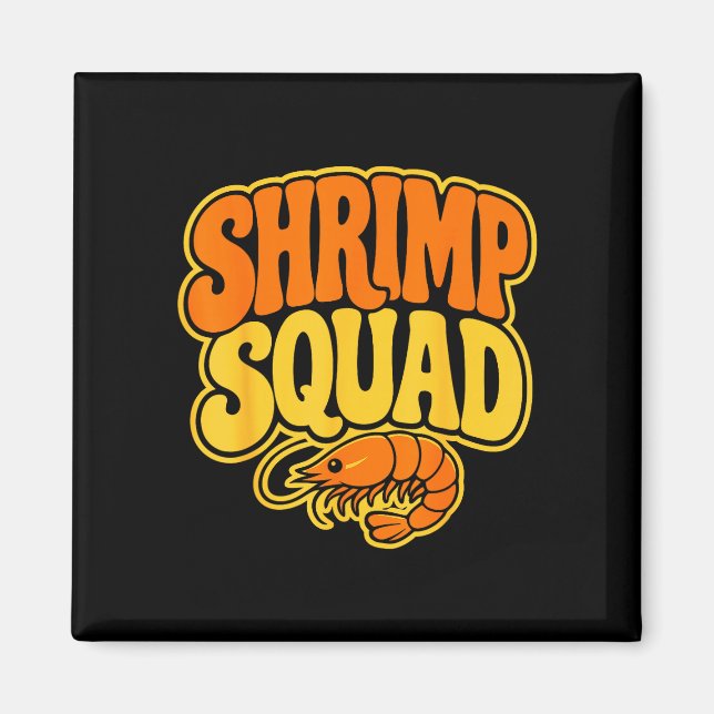 Räkträl fiskare seafood trupp räkor  magnet (Framsidan)