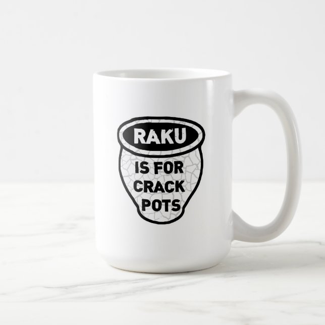 Raku är för sprickakrukapotter kaffemugg (Höger)