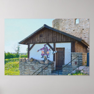 Rakvere Castle Toilet Byggnad, Estland Poster