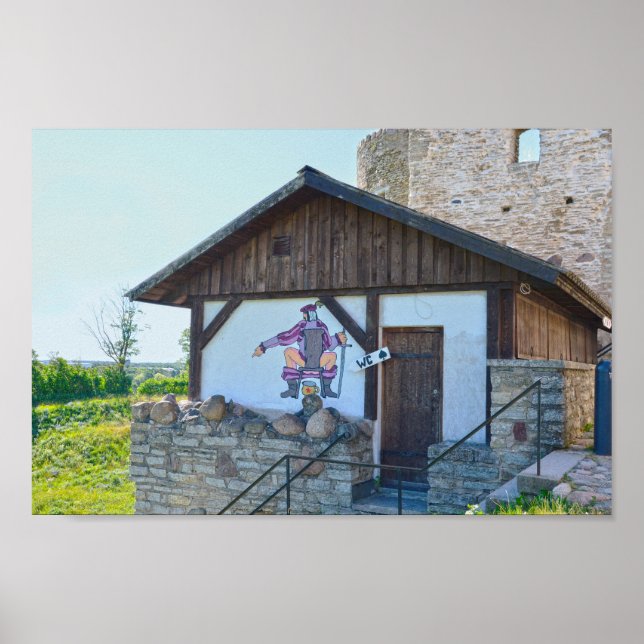 Rakvere Castle Toilet Byggnad, Estland Poster (Framsidan)