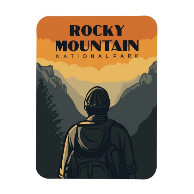 Raky Mountain nationalparksresor Magnet (Vertikal)