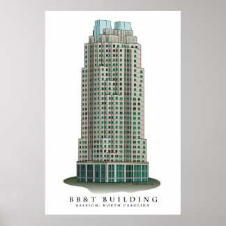 Raleigh B&T Bygger arkitektonisk utskrift Poster