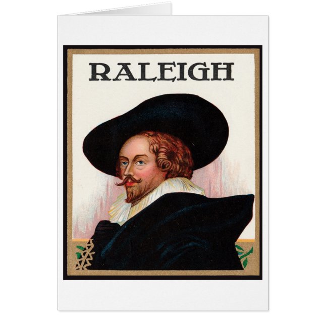 Raleigh Cigar Label Hälsningskort (Framsidan)