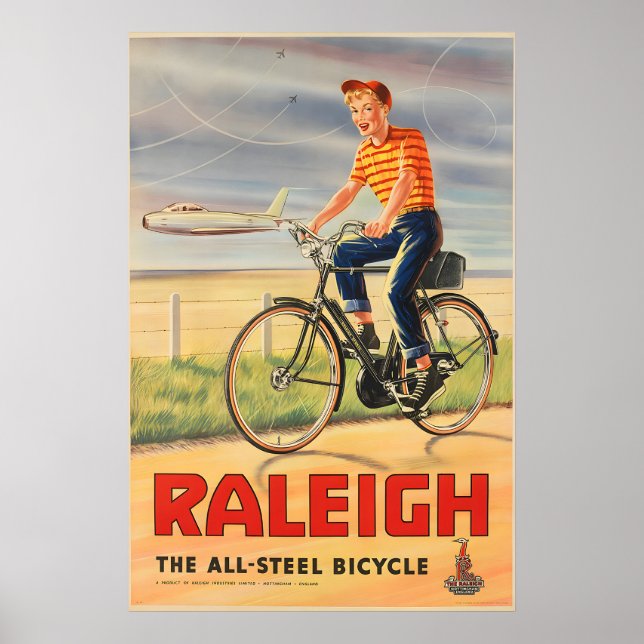 Raleigh cykelplakat poster (Framsidan)
