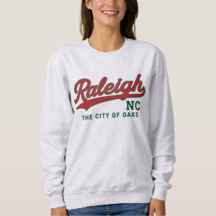 Raleigh NC City of Oaks Script Logotyp - Vintage T Shirt